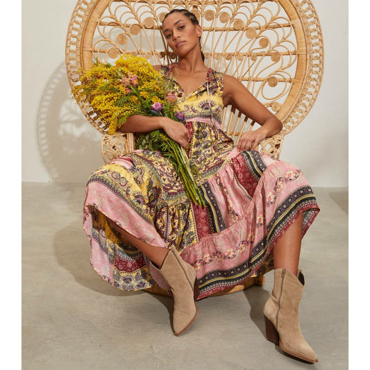 Odd Molly Robyn Long Dress - Multi Yellow