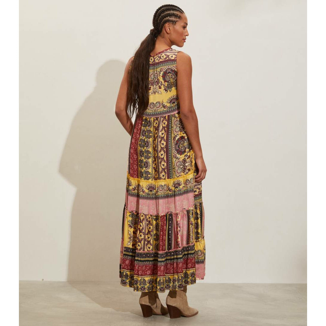 Odd Molly Robyn Long Dress - Multi Yellow