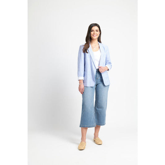 Foil Whistle & Flute Blazer Sky Stripe
