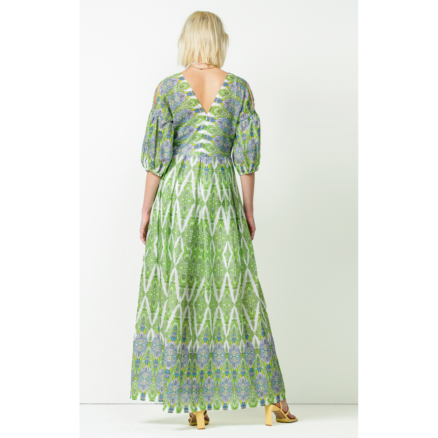 Sacha Drake Dandelion Floats Maxi Dress Lime/Lavender