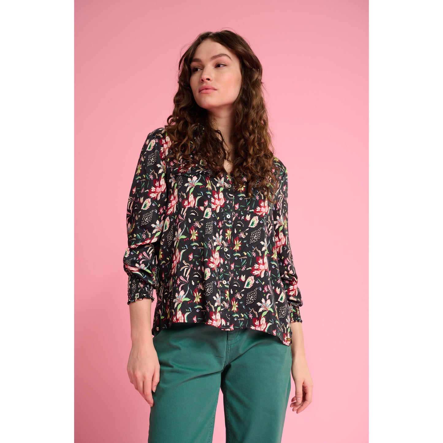 POM Blouse Molly Flower Blaze SP7047
