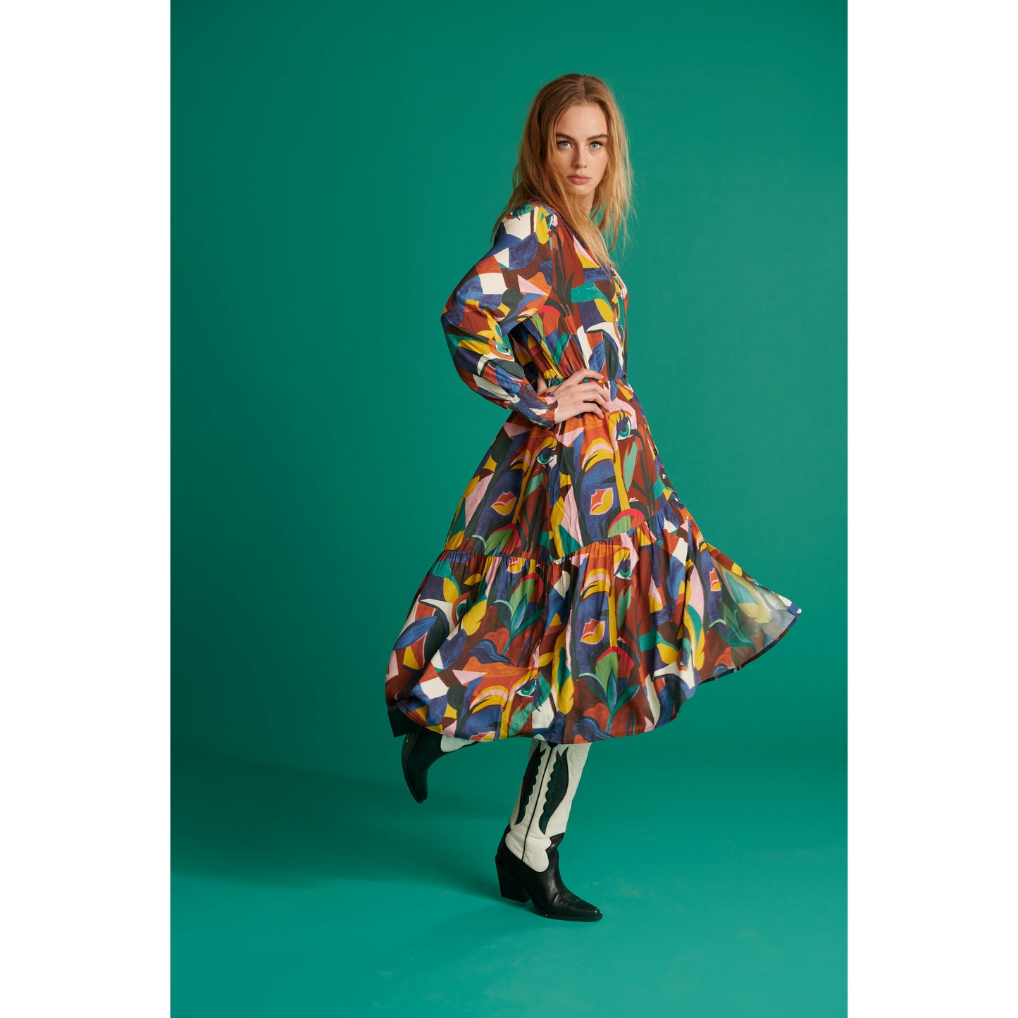 POM OLIVIA ARTIST PALETTE DRESS