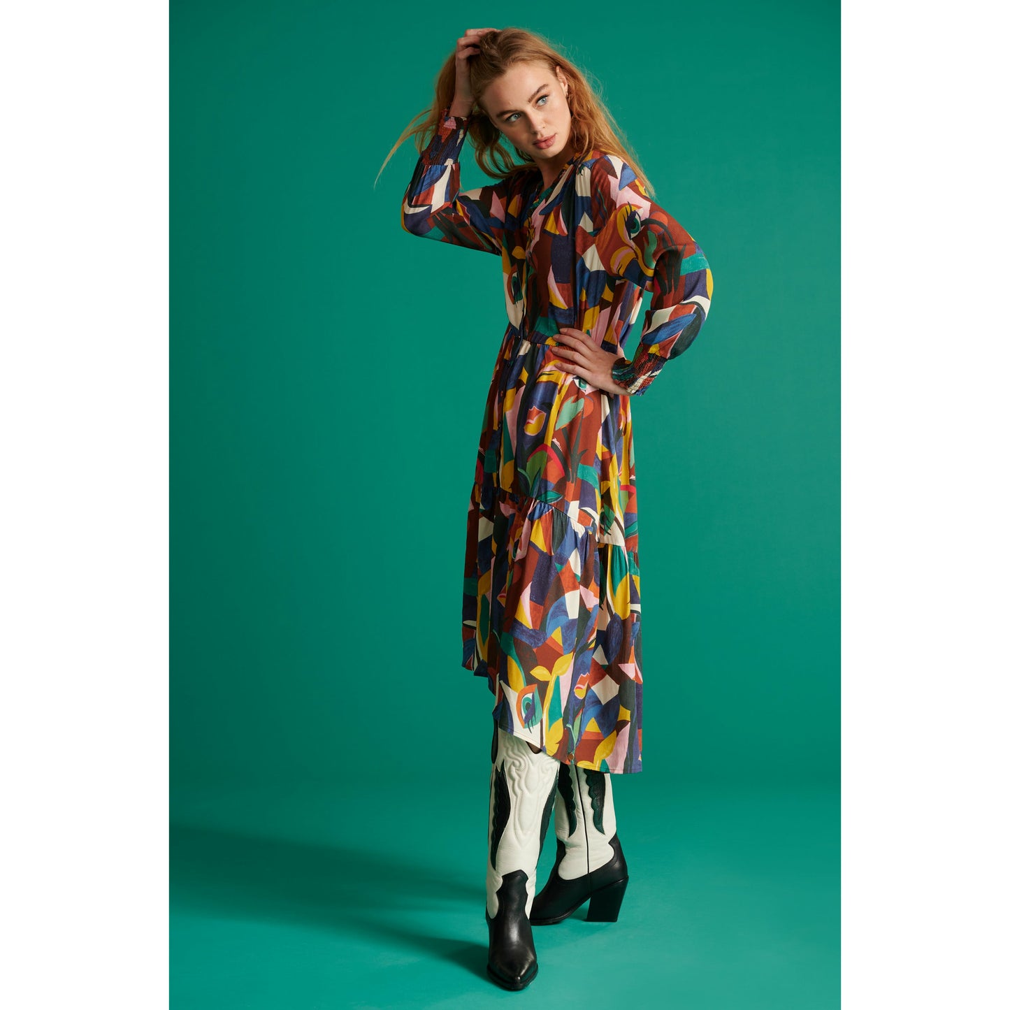 POM OLIVIA ARTIST PALETTE DRESS