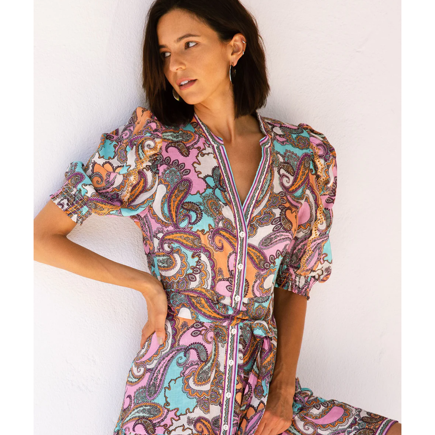 Hale Bob Colette Linen Dress