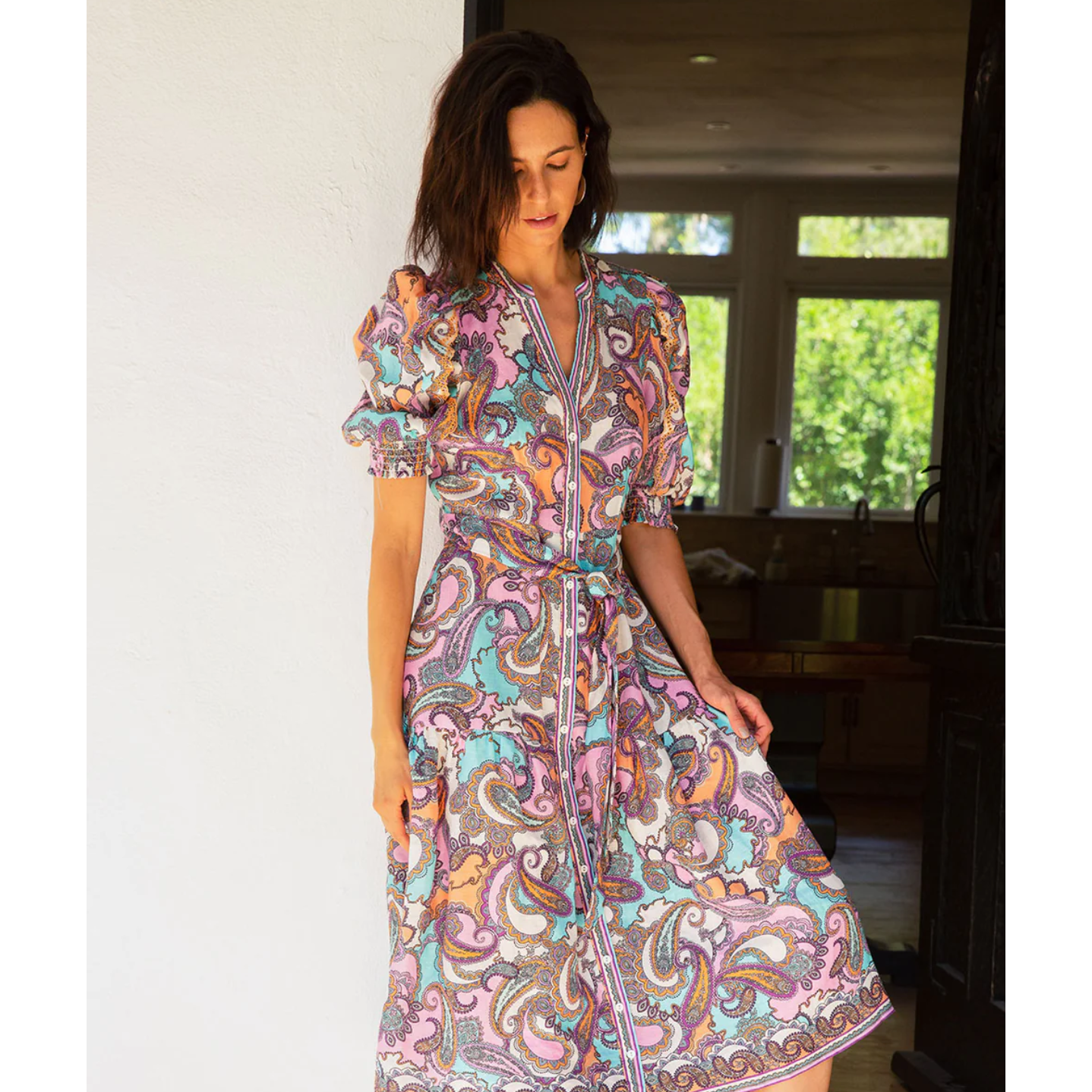 Hale Bob Colette Linen Dress