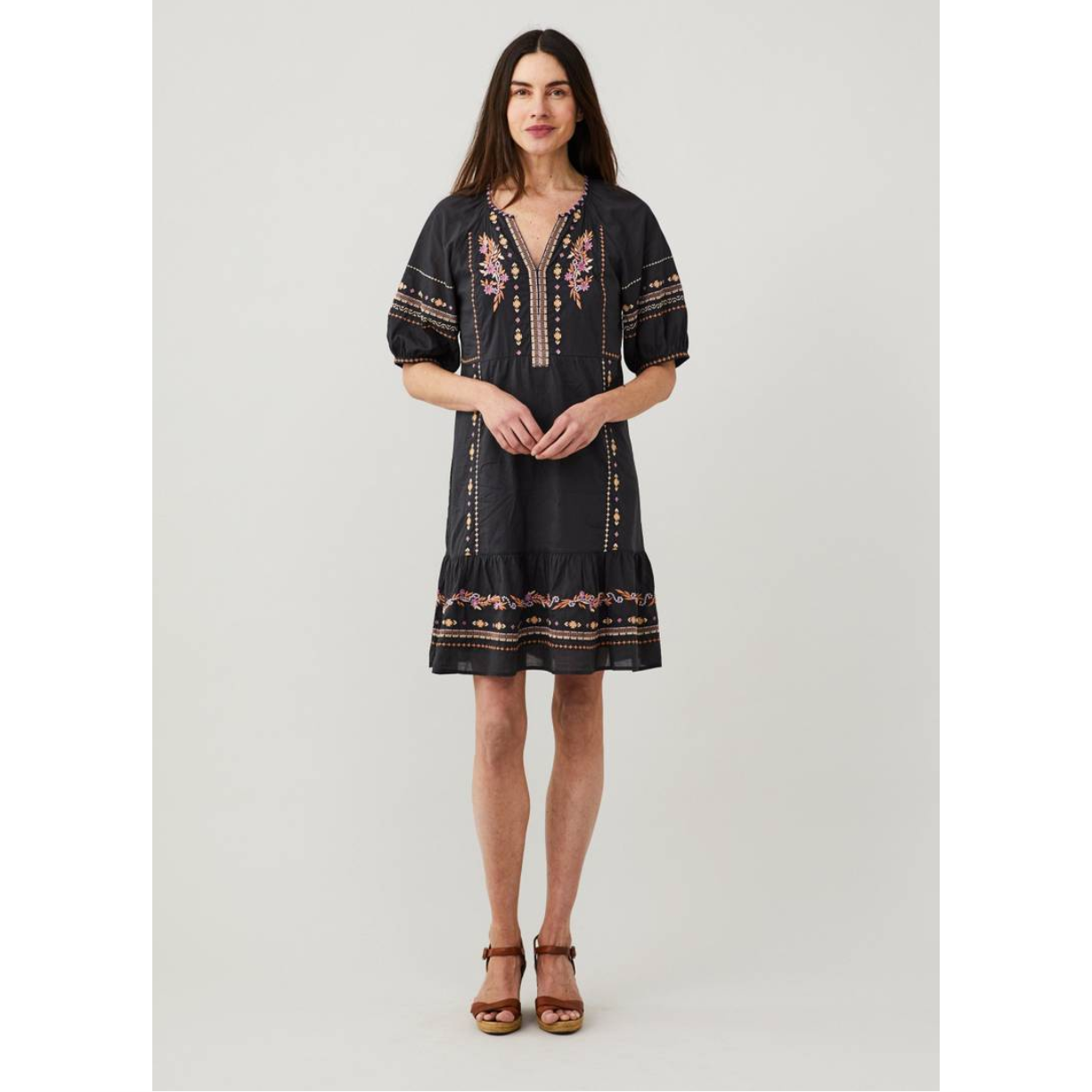 Odd Molly Amira Short Dress Deep Asphalt