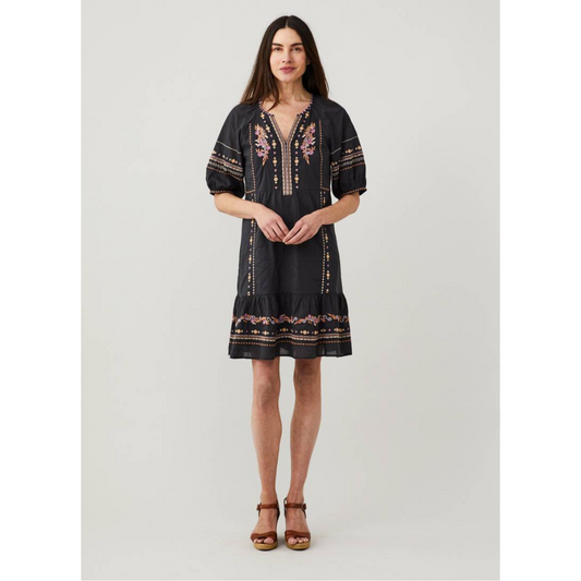 Odd Molly Amira Short Dress Deep Asphalt