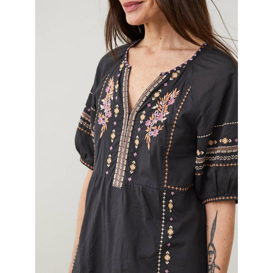 Odd Molly Amira Short Dress Deep Asphalt