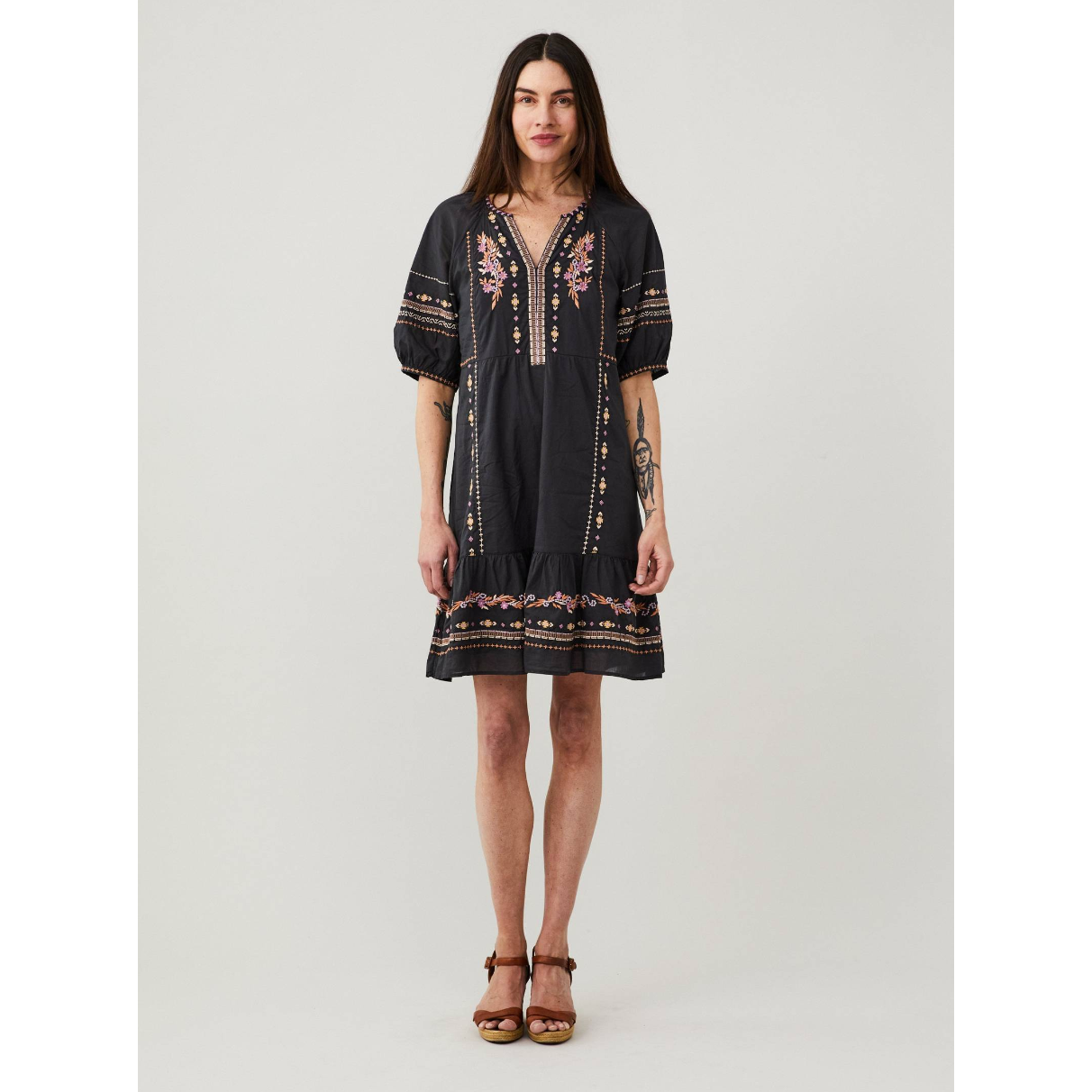 Odd Molly Amira Short Dress Deep Asphalt