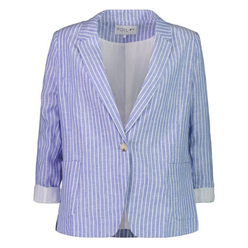 Foil Whistle & Flute Blazer Sky Stripe