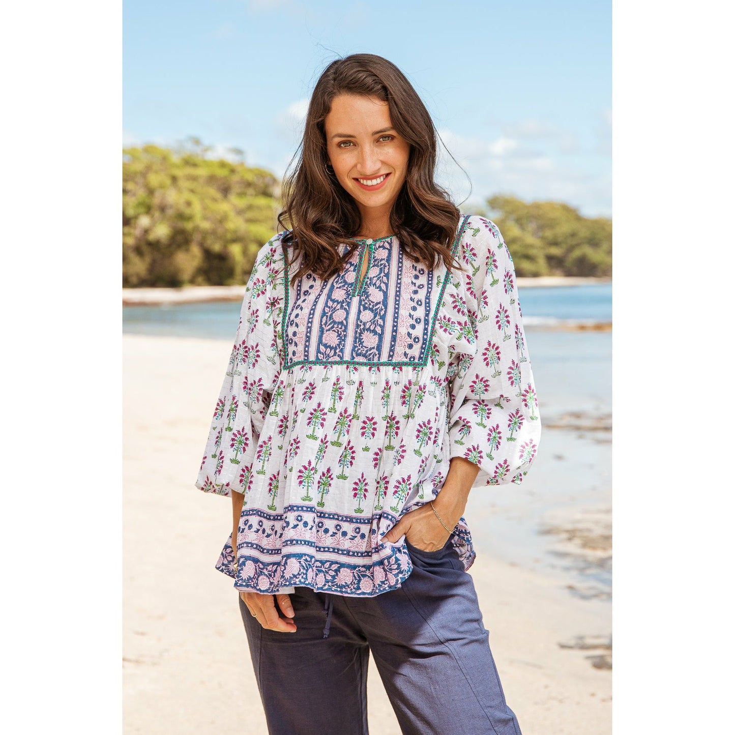Azure Barbados Saffron Blouse
