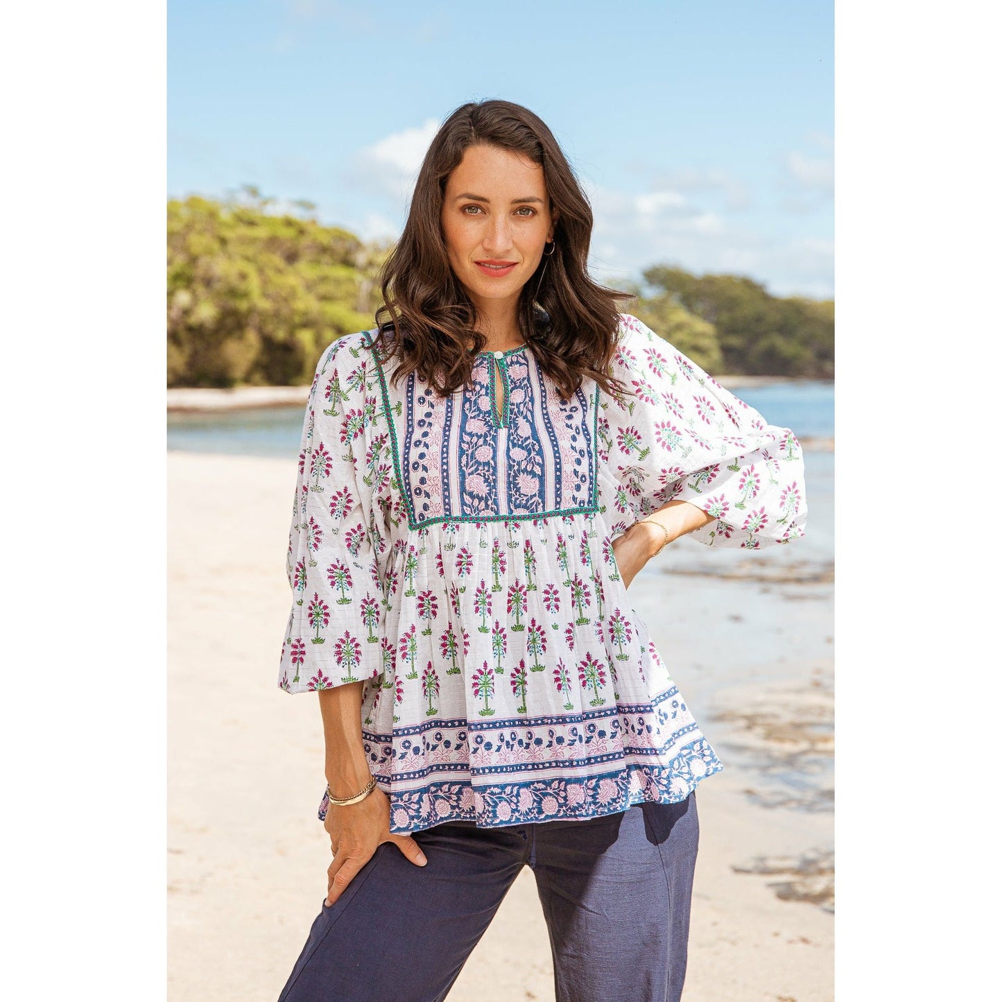 Azure Barbados Saffron Blouse