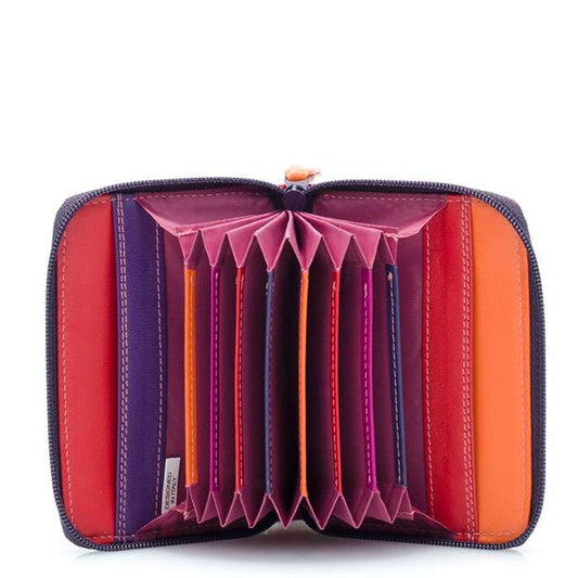 MyWalit Zip Around Credit Card Fan Sangria