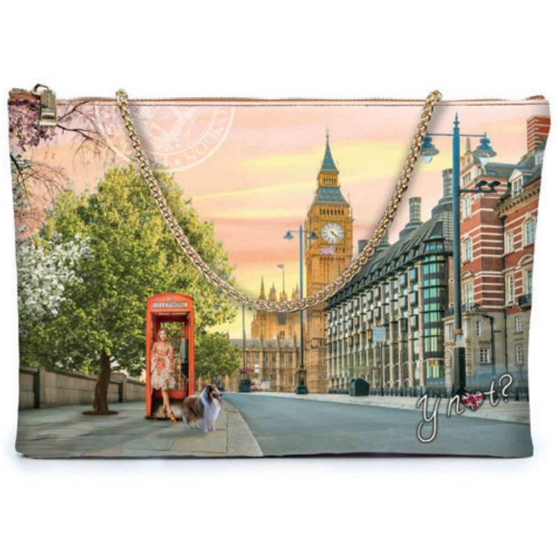 Ynot Milano BFF London Large Clutch w Chain