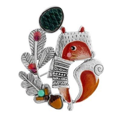 Taratata squirrel brooch